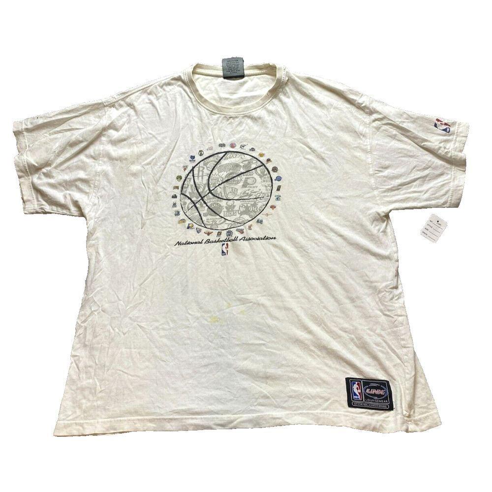 National Basketball Association Shirt Adult Large Ivory Sportswear‎ UNK NBA Mens